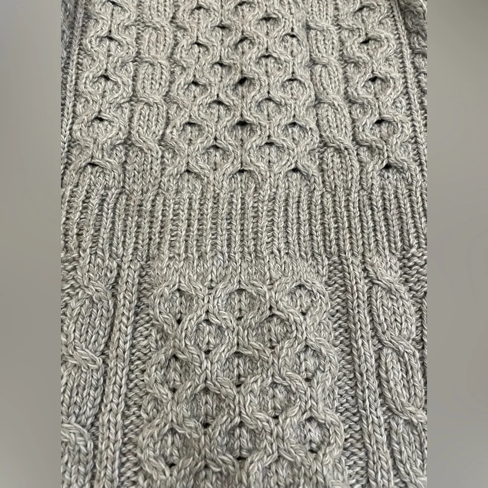 Aran Sweater Market blue cabled cardigan - Picture 10 of 14